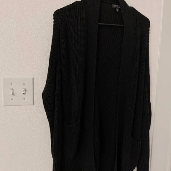 Topshop Black Cardigan Unisize S-L - Picture 2 of 8